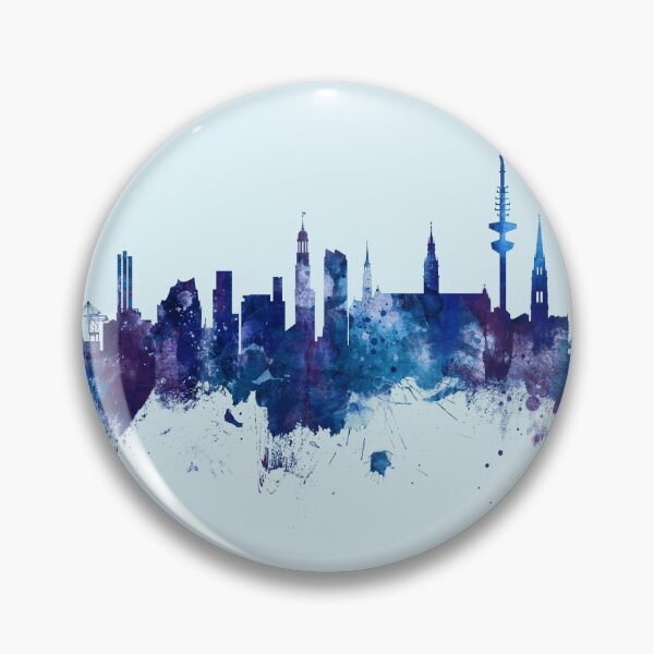 Artikelvorschau, Hamburg Germany Skyline entworfen und verkauft von ArtPrints.