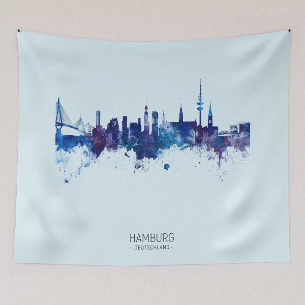 Artikelvorschau, Hamburg Germany Skyline entworfen und verkauft von ArtPrints.