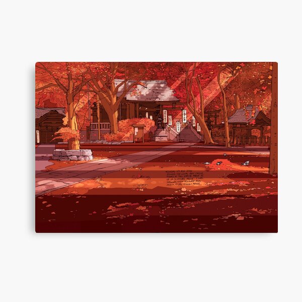 Red Autumn Tokyo Canvas Print