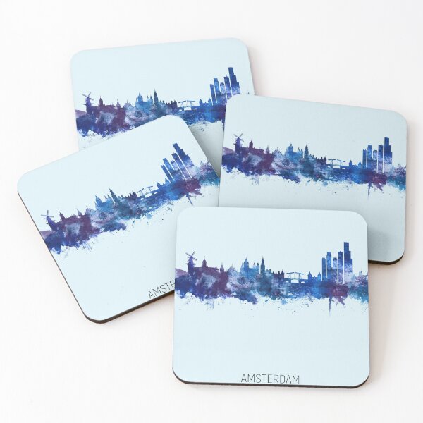 Item preview, Amsterdam The Netherlands Skyline designed and sold by ArtPrints.