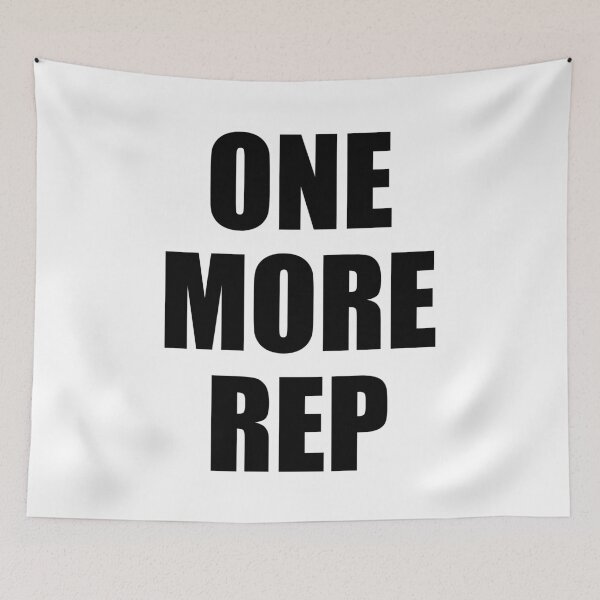 Item preview, One More Rep Gym Quote designed and sold by maniacfitness.