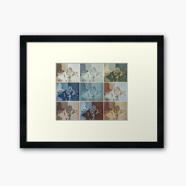Vase of Flowers Pop Art #7 Designed & Created by © Janet Watson Art Framed Art Print