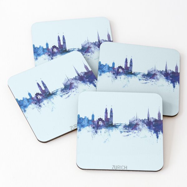 Item preview, Zurich Switzerland Skyline designed and sold by ArtPrints.