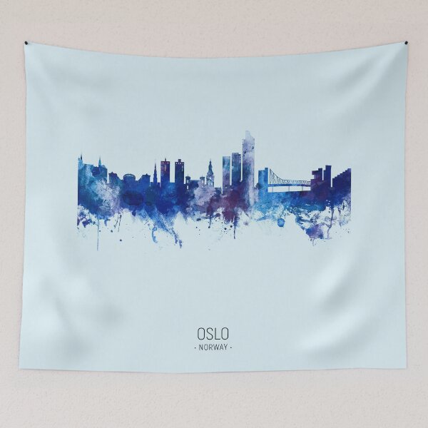 Artikelvorschau, Oslo Norway Skyline entworfen und verkauft von ArtPrints.