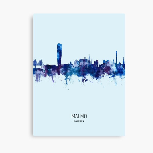 Item preview, Malmo Sweden Skyline designed and sold by ArtPrints.