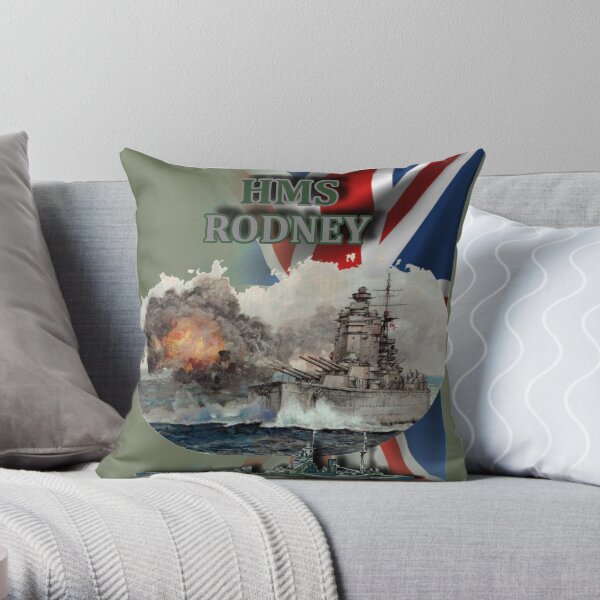"HMS Rodney" Throw Pillow