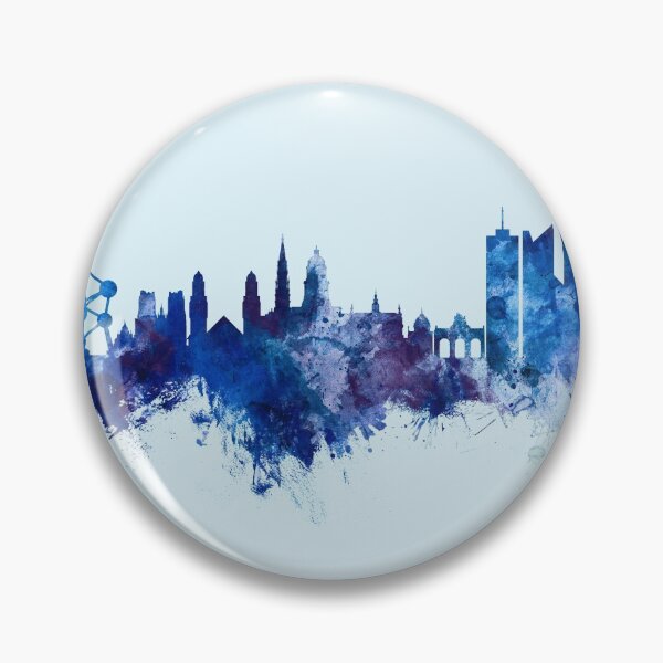 Item preview, Brussels Belgium Skyline designed and sold by ArtPrints.