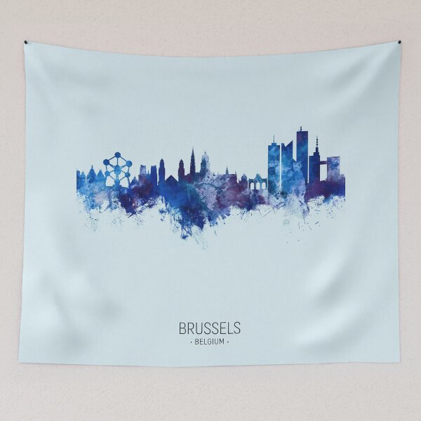 Item preview, Brussels Belgium Skyline designed and sold by ArtPrints.