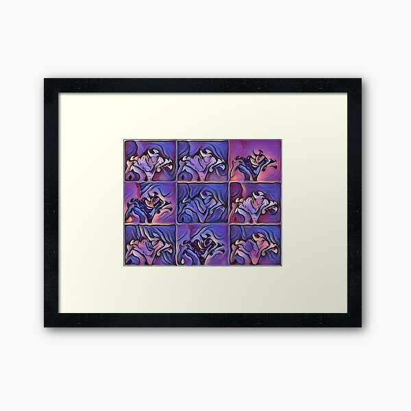 Vase of Flowers Pop Art #10 Designed & Created by © Janet Watson Art Framed Art Print