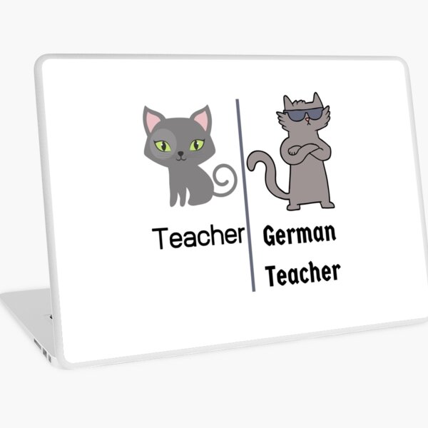 Item preview, German Teacher Cool Cat  Deutschlehrer Deutschlehrerin designed and sold by Time4German.