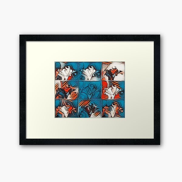 Vase of Flowers Pop Art #10 Designed & Created by © Janet Watson Art Framed Art Print