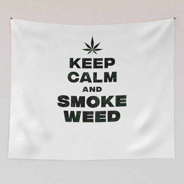 Item preview, Keep calm and smoke weed - Black font designed and sold by Teecha.