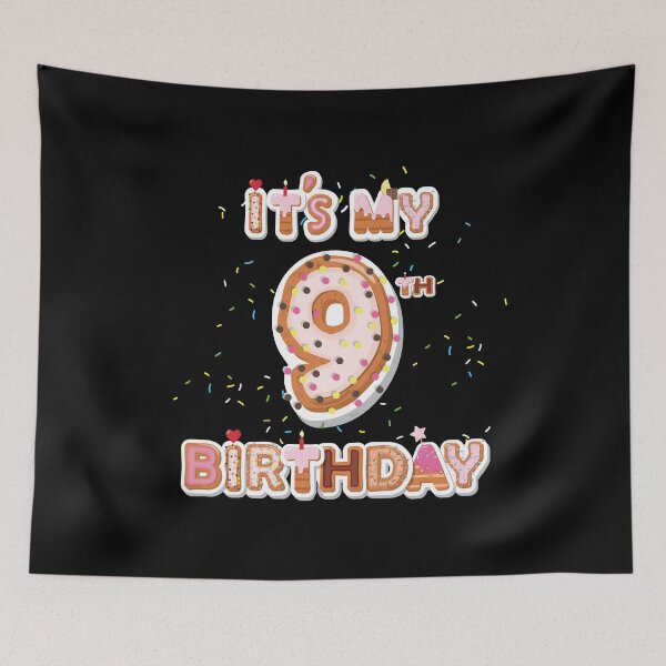 Item preview, It's My 9th Birthday Donut - 9 Years Old B-day Donut Girl product designed and sold by Grabitees.
