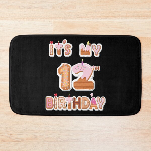 Item preview, It's My 12th Birthday Donut - 12 Years Old B-day Donut Girl print designed and sold by Grabitees.
