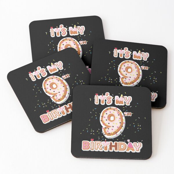 Item preview, It's My 9th Birthday Donut - 9 Years Old B-day Donut Girl product designed and sold by Grabitees.
