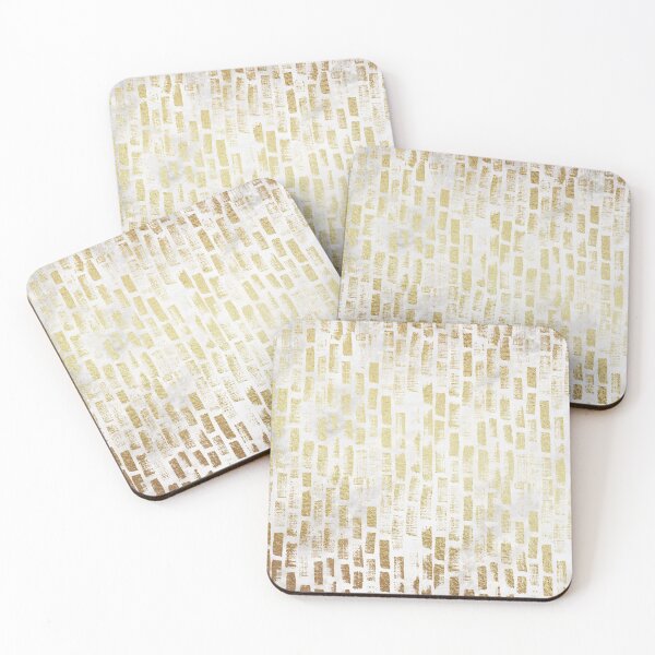 Item preview, Golden Minimalistic Brush Strokes Pattern designed and sold by SoccaTamam.