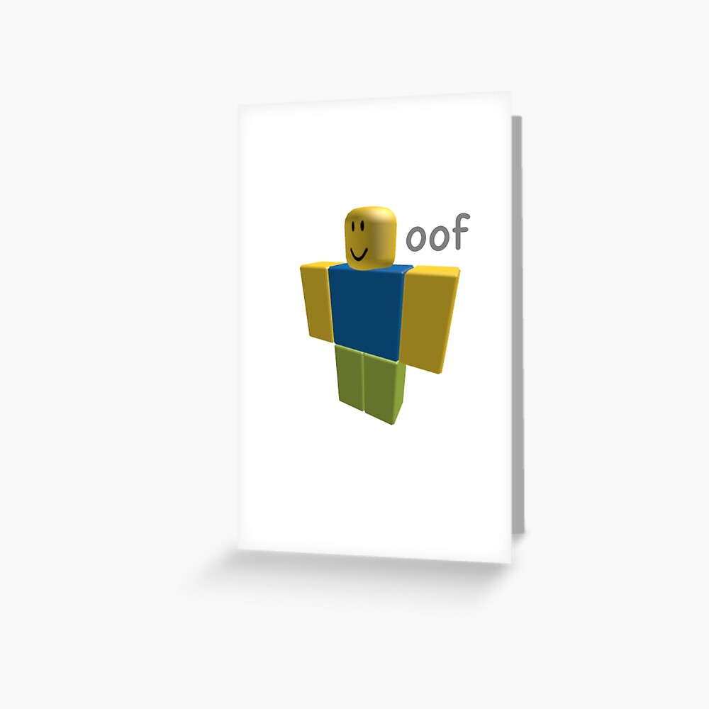 Roblox Noob Greeting Card By Vladipashov Redbubble - noob id card roblox