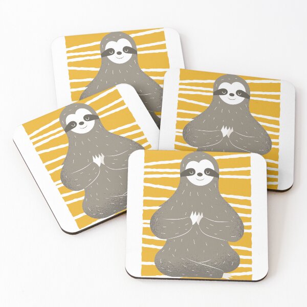 Item preview, Sloth in yoga pose sport hobby relaxation lazy fur animal designed and sold by Onair555.