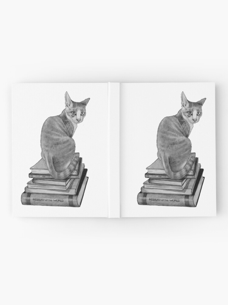 Cute Little Girl Standing on Stack of Books Pencil Drawing Spiral Notebook  for Sale by Joyce Geleynse