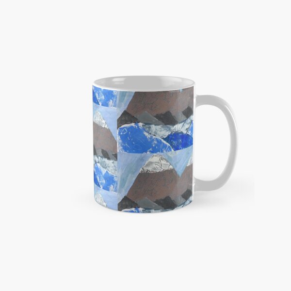 Snow Topped Mountains over the Ocean Print Work Classic Mug