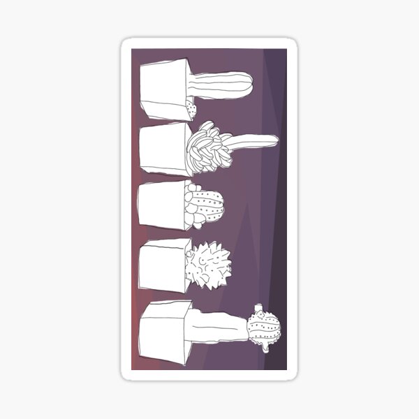 Sunset Cacti Sticker