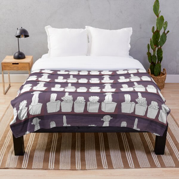 Sunset Cacti Throw Blanket