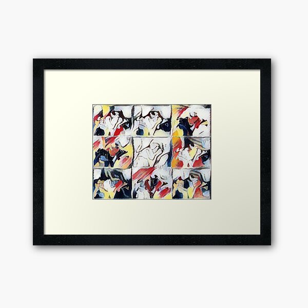 Vase of Flowers Pop Art #13 Designed & Created by © Janet Watson Art Framed Art Print