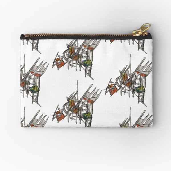Crazy Stacking Chairs Zipper Pouch