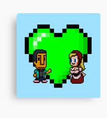 Love in 8-bit: Abed and Hilda (style A) Canvas Print