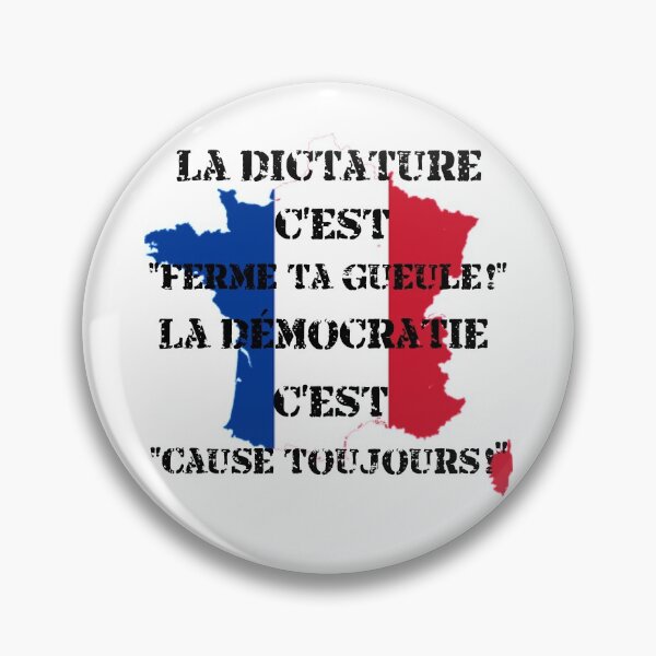 Item preview,  democracy is cause always on a blue map of france designed and sold by metalriffer.
