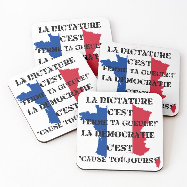 Item preview,  democracy is cause always on a blue map of france designed and sold by metalriffer.