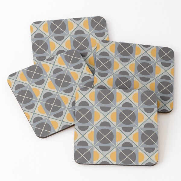 Item preview, A lovely retro design in greys and yellow with a hint of teal.  designed and sold by Clara’s.