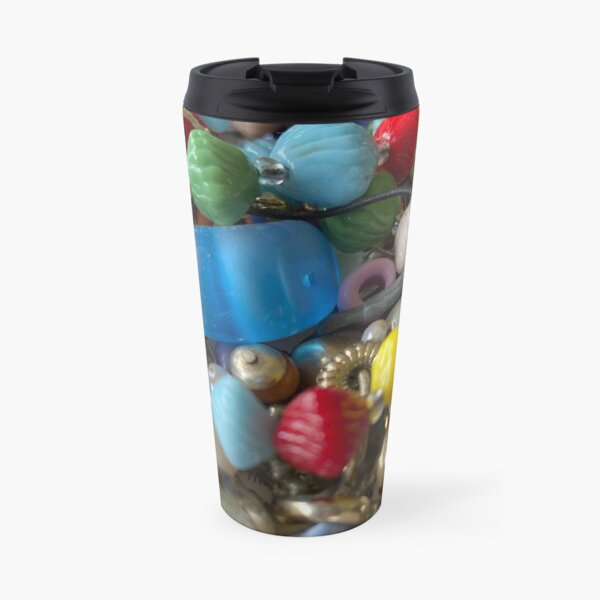 Colourful Bead Pile ‘Looks Like Candy’ Travel Coffee Mug