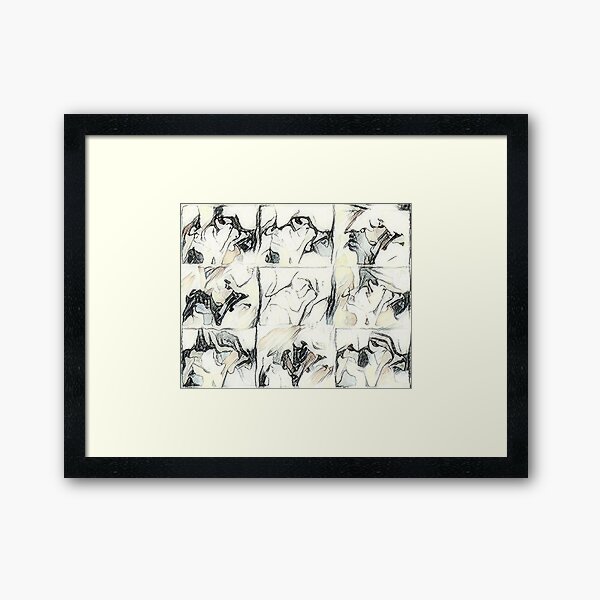 Vase of Flowers Pop Art #14 Designed & Created by © Janet Watson Art Framed Art Print