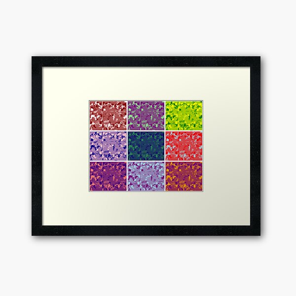Vase of Flowers Pop Art #15 Designed & Created by © Janet Watson Art Framed Art Print