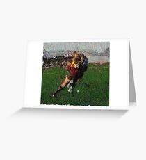 110711 162 0 pointillist field hockey displace Greeting Card