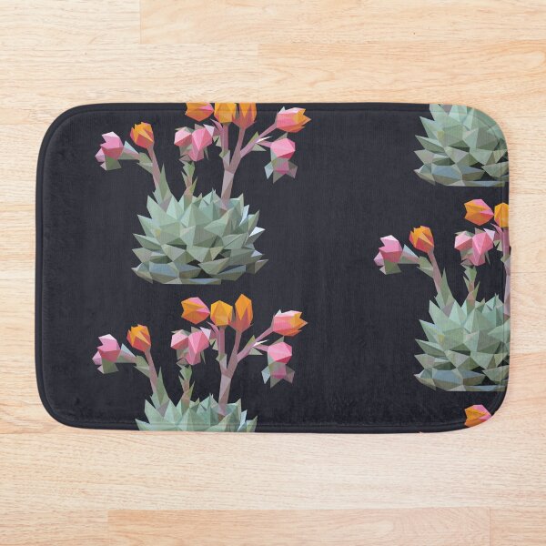 Blooming Succulent Bath Mat
