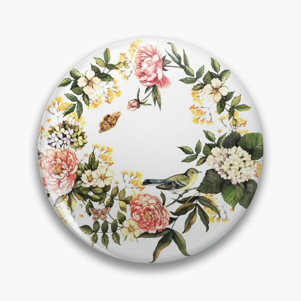 Item preview, Vintage watercolor floral wreath designed and sold by Anna  Yudina.