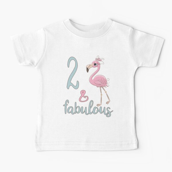 Item preview, 2nd Bday Girl Gift Fabulous Flamingo 2 Years Old Toddler Birthday Party Outfit For 2T Daughter Niece designed and sold by FunnySunny T-Shirts.