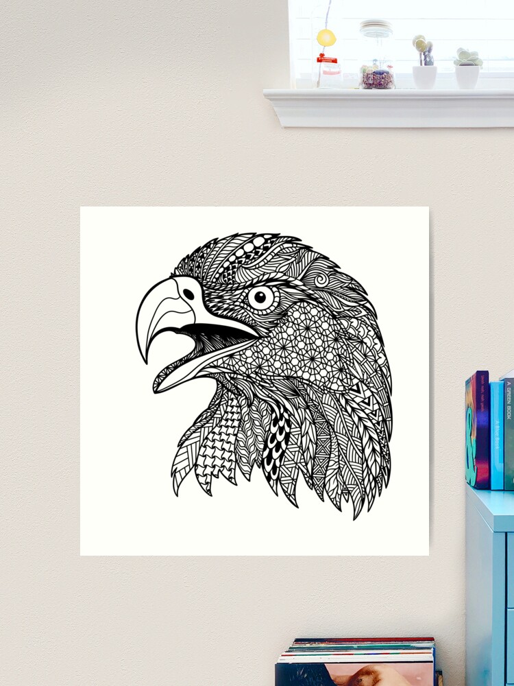 Eagle's Head Zentangle