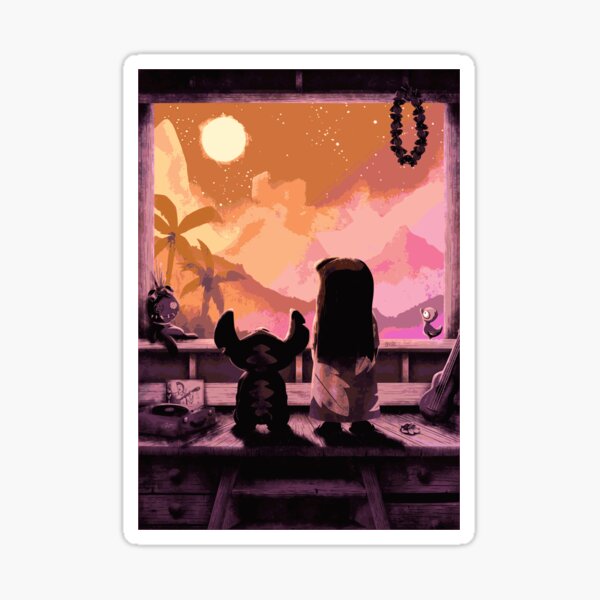Aperçu de l'œuvre Lilo et Stitch - Oeuvre Sunset créée et vendue par L. Layne.