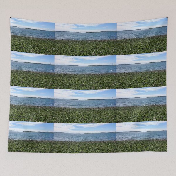 Item preview, Green pebbles, sea and cloud, Cobh, Ireland (horizontal) designed and sold by paulboizot.