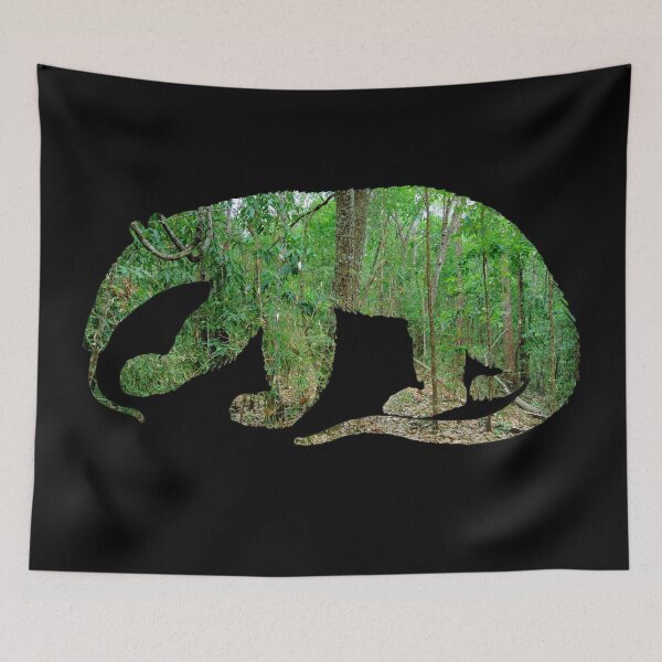 Item preview, Anteater Silhouette Rainforest Landscape Cutout designed and sold by nickp1480.