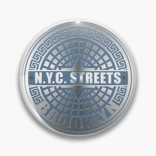 Item preview, Manhole Covers Brooklyn Blue designed and sold by ImagineThatNYC.