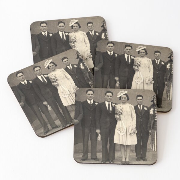 Item preview, 1940s Wedding Group Portrait designed and sold by KALEIDOSCOPE UK.