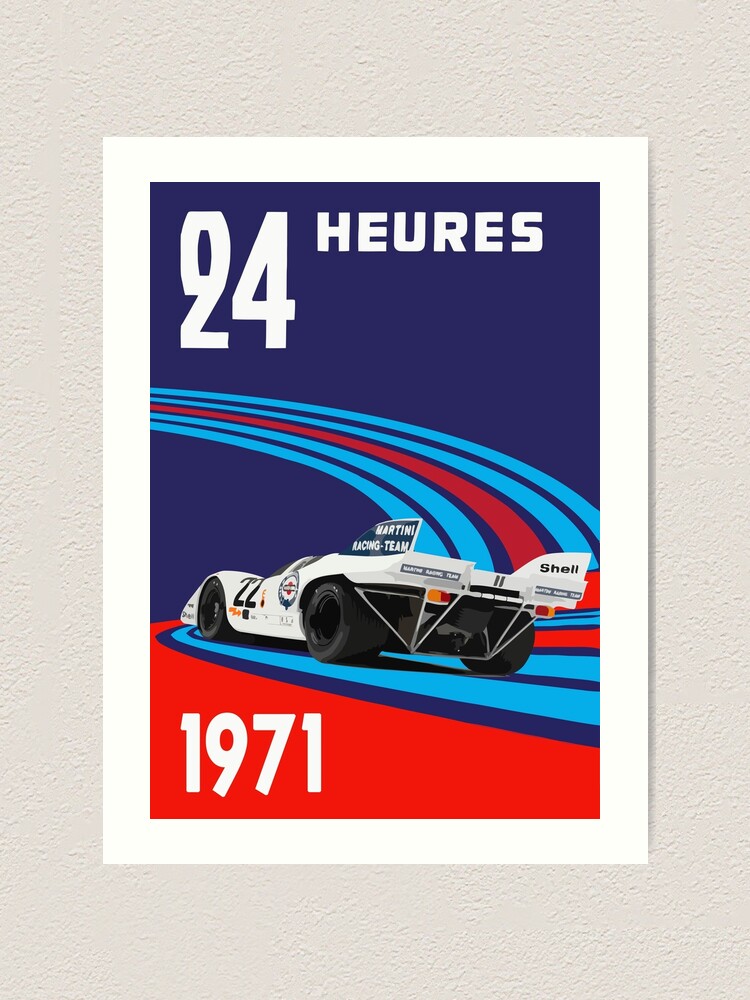 Porsche 917 Martini Racing 1971 Art Print for Sale by Speedbirddesign
