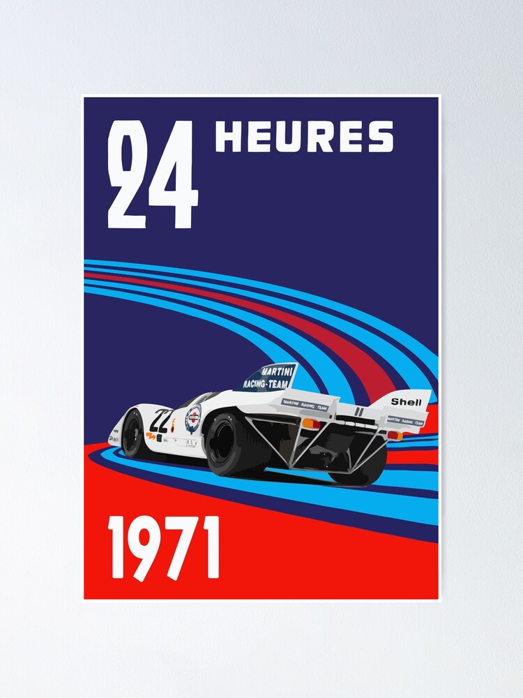 porsche 917 martini racing 1971 poster by speedbirddesign redbubble redbubble