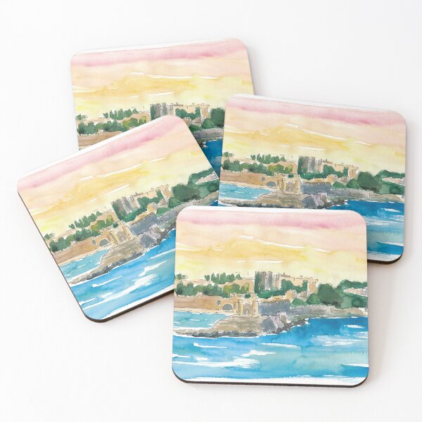 Item preview, Rhodes Greece Waterfront with Grandmaster Palace designed and sold by artshop77.