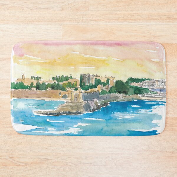 Item preview, Rhodes Greece Waterfront with Grandmaster Palace designed and sold by artshop77.