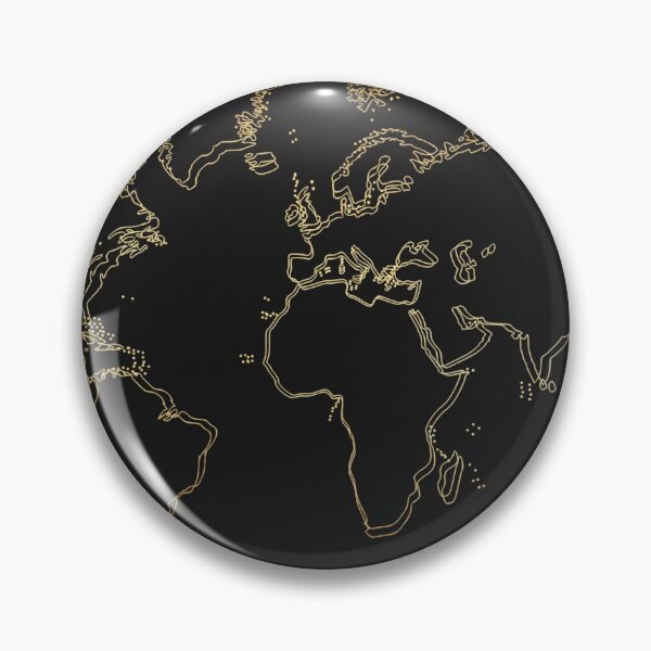 Item preview, Gold World Map designed and sold by NathanNoye.